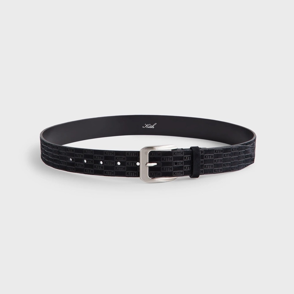 Kith Monogram Suede Leather Belt